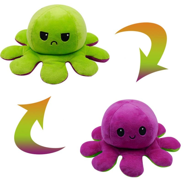 2 PCS Flipped Octopus Doll Double-Sided Flipping Doll Plush Toy(Purple+Green) - Soft Toys by buy2fix | Online Shopping UK | buy2fix