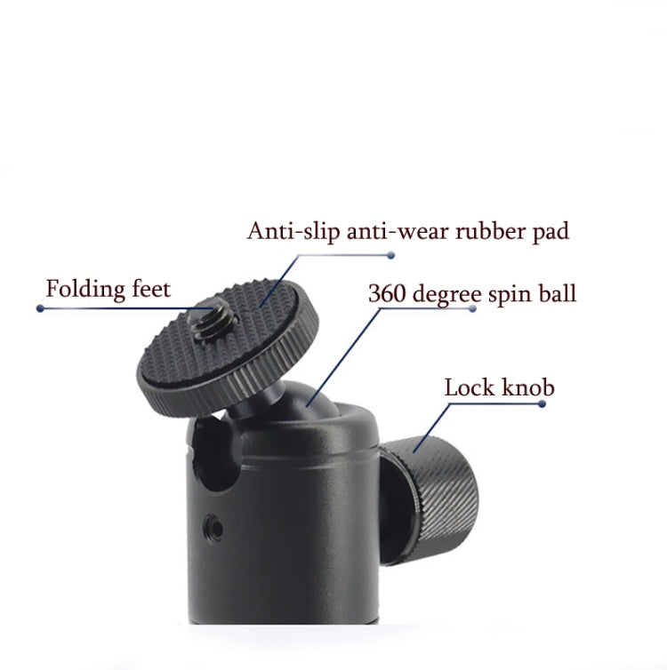 BH-904 Mini Desktop Aluminum Alloy Tripod Mini Ball Head 360 Degree Pan 90 Degree Tilt Tripod - Camera Accessories by buy2fix | Online Shopping UK | buy2fix