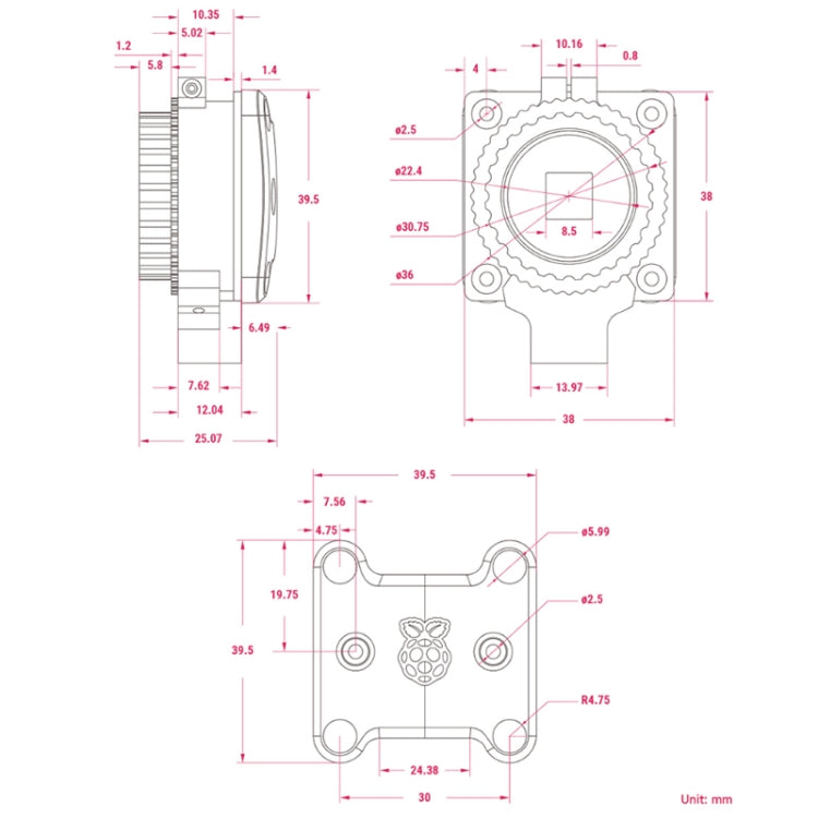 Waveshare Original Raspberry Pi 1.6MP Global Shutter Camera Module(24385) - Modules Expansions Accessories by WAVESHARE | Online Shopping UK | buy2fix