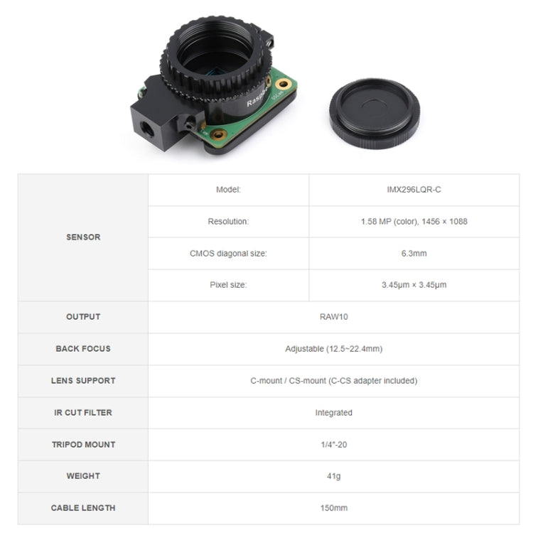 Waveshare Original Raspberry Pi 1.6MP Global Shutter Camera Module(24385) - Modules Expansions Accessories by WAVESHARE | Online Shopping UK | buy2fix