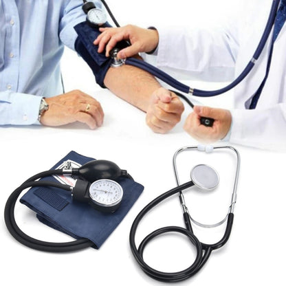 Manual Blood Pressure Watch With Stethoscope Double Tube Double Head Old Sphygmomanometer Arm Type Sphygmomanometer - Sphygmomanometer by buy2fix | Online Shopping UK | buy2fix