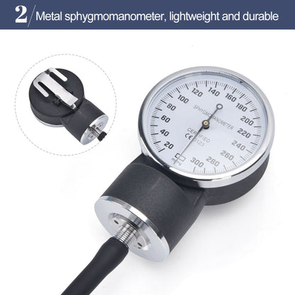 Manual Blood Pressure Watch With Stethoscope Double Tube Double Head Old Sphygmomanometer Arm Type Sphygmomanometer - Sphygmomanometer by buy2fix | Online Shopping UK | buy2fix