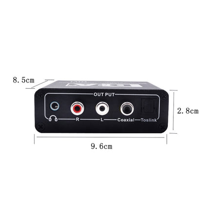 NK-C6 Optical Fiber To Analog Audio Converter Adjustable Volume Digital To Analog Decoder US Plug - Apple Accessories by buy2fix | Online Shopping UK | buy2fix