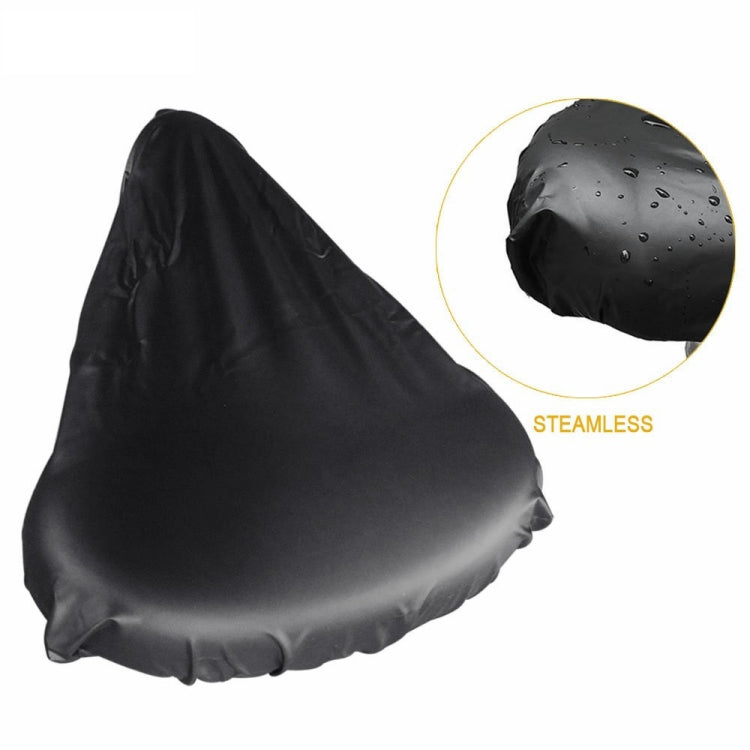 10 PCS Bicycle Saddle Waterproof Cover Bicycle Seat PVC Waterproof Seat Cover Hot Pressed Rain Cover, Size: Large(Black) - Outdoor & Sports by buy2fix | Online Shopping UK | buy2fix