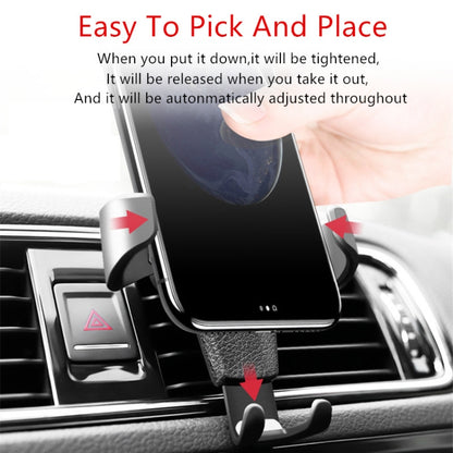 Car Air Vent Mount Gravity Phone Holder Universal Gravity Smartphone Support Black - Car Holders by buy2fix | Online Shopping UK | buy2fix