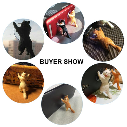 60 PCS Sucker Design Cute Cat Smartphone Holder(White) - Desktop Holder by buy2fix | Online Shopping UK | buy2fix