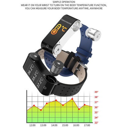 L890 1.14 inch TFT Color Screen Sports Bracelet with Bluetooth Headset, Support Call Reminder/Heart Rate Measurement/Blood Pressure Monitoring/Body Temperature Measurement(Blue) - Smart Wear by buy2fix | Online Shopping UK | buy2fix