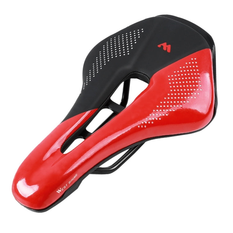 WEST BIKING Cycling Seat Hollow Breathable Comfortable Saddle Riding Equipment(Black Red) - Outdoor & Sports by WEST BIKING | Online Shopping UK | buy2fix