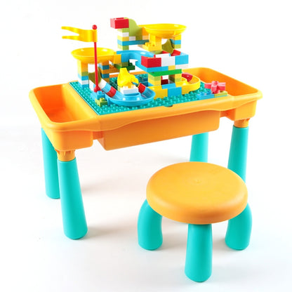 Multifunctional Building Table Learning Toy Puzzle Assembling Toy For Children, Style: Table + Chair + 101 Blocks - Building Blocks by buy2fix | Online Shopping UK | buy2fix