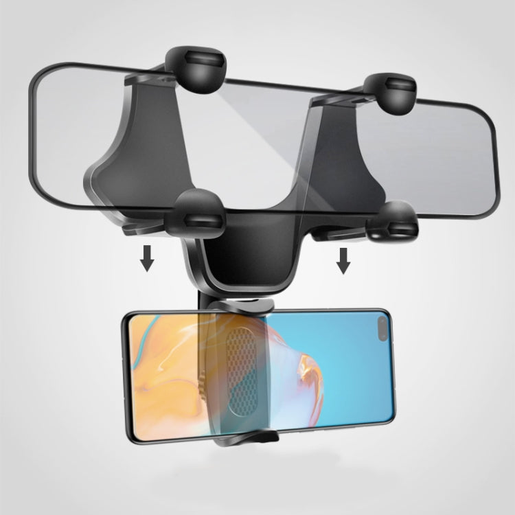 Car Rearview Mobile Phone Bracket Car Post Mirror Universal Navigation Bracket Driving Recorder Car Clip - Car Holders by buy2fix | Online Shopping UK | buy2fix