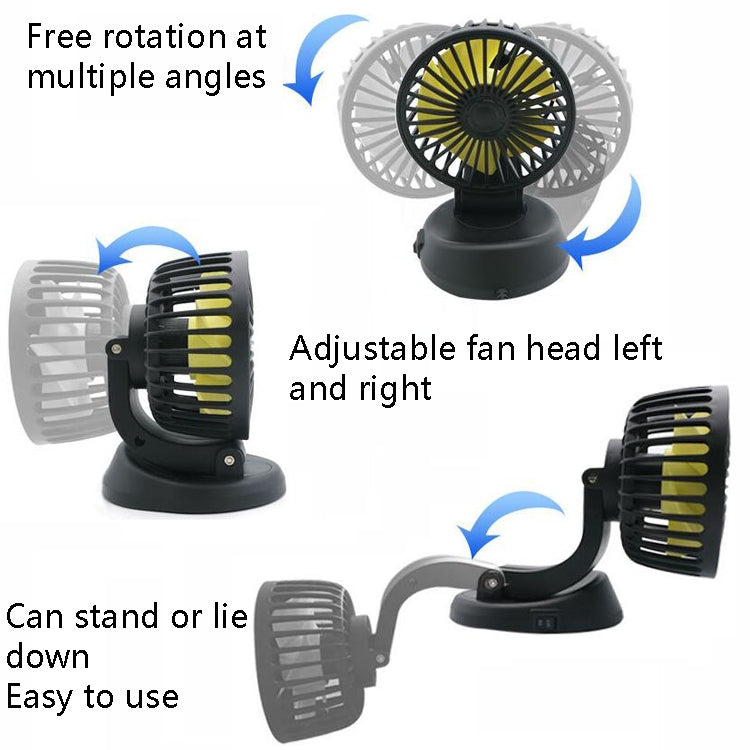 F409 Car Fan General Car Shaking Head Fan(USB Interface 5V) - Heating & Fans by buy2fix | Online Shopping UK | buy2fix