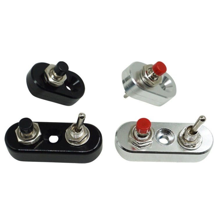 2 PCS Motorcycle Modification Accessories Handlebar Switch Headlights Spotlights Overtaking Lights Power Off Start Ignition Horn Combination Switch, Specification: Double Switch Silver - Electrical System by buy2fix | Online Shopping UK | buy2fix