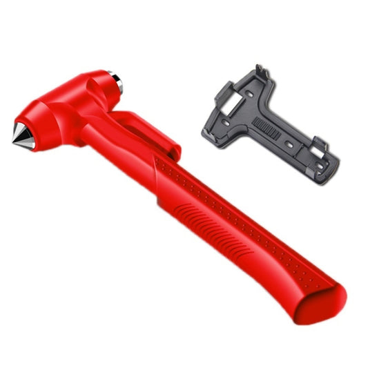 Car Safety Life-Saving Hammer Car Emergency Multifunctional Window Breaker, Colour: Deluxed Red With Fixed Rack - Emergency Hammer by buy2fix | Online Shopping UK | buy2fix