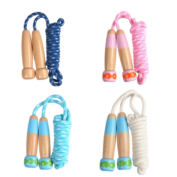 Wooden Children Skipping Rope Kindergarten Pupils Beginners Adjustable Skipping Rope, Length: 2.7m(White) - Toy Sports by buy2fix | Online Shopping UK | buy2fix