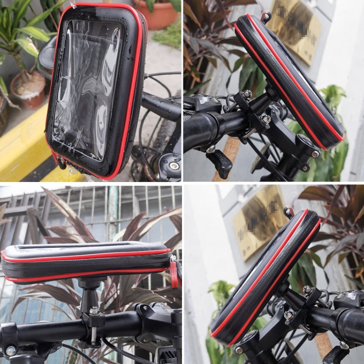 OKD Motorcycle Bicycle Touch Screen Waterproof Mobile Phone Bag Bracket XL(Upgrade+U-shaped Base) - Bicycle Bags by buy2fix | Online Shopping UK | buy2fix