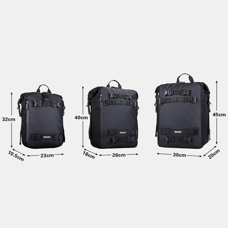 Rhinowalk Multi-Function Motorcycle Rear Seat Bag Combination Rear Shelf Pannier, Colour: Black 20L - Bags & Luggages by Rhinowalk | Online Shopping UK | buy2fix