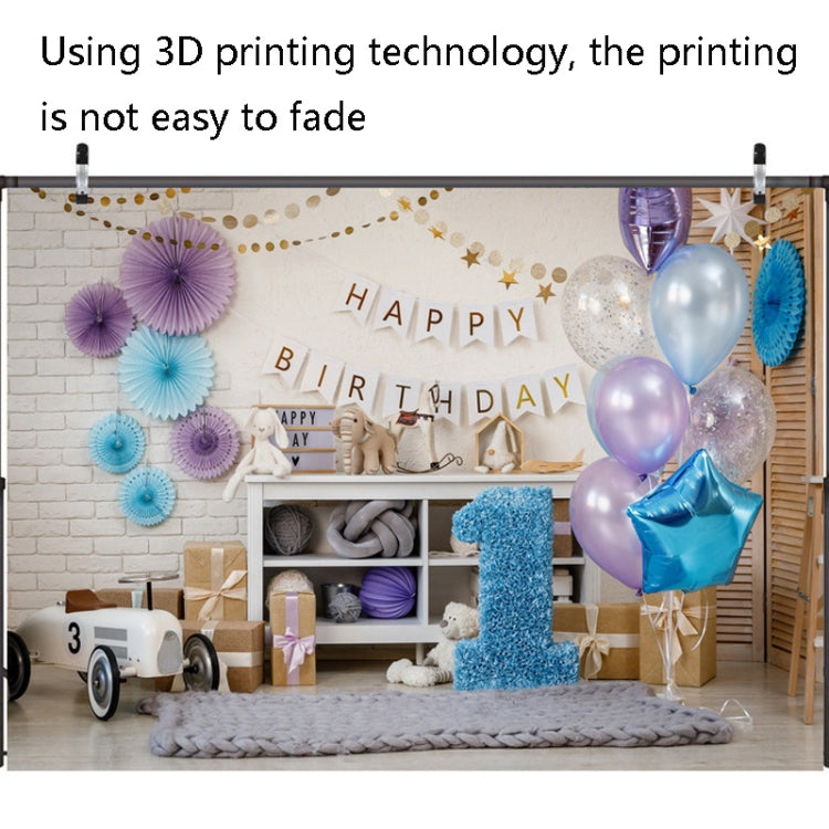 2.1m x 1.5m One Year Old Birthday Photography Background Cloth Birthday Party Decoration Photo Background(581) - Camera Accessories by buy2fix | Online Shopping UK | buy2fix