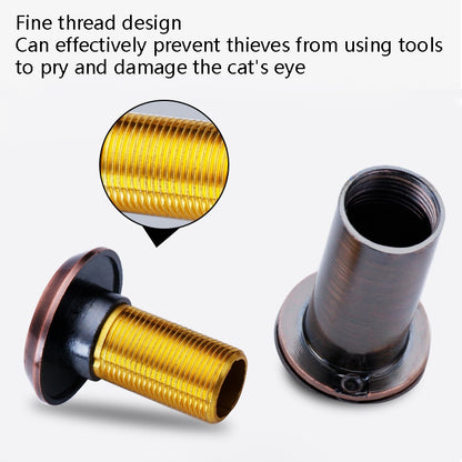 2 PCS Security Door Cat Eye HD Glass Lens 200 Degrees Wide-Angle Anti-Tiny Hotel Door Eye, Specification: 16mm Bright Gold - Security by buy2fix | Online Shopping UK | buy2fix