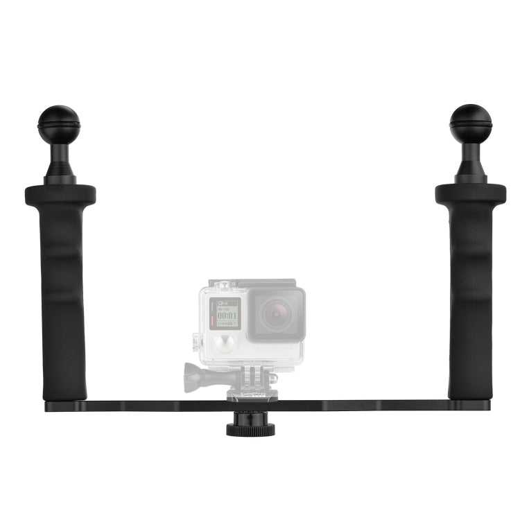 XTGP324A Dual Handle Aluminium Tray Stabilizer for Underwater Camera Housings - DJI & GoPro Accessories by buy2fix | Online Shopping UK | buy2fix