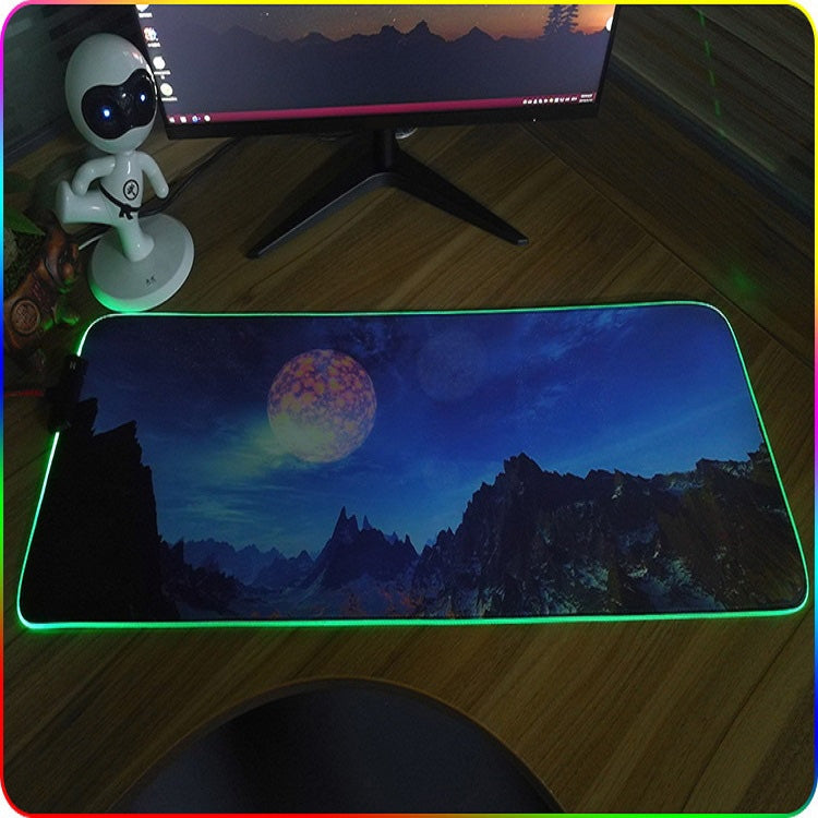 260x390x3mm F-01 Rubber Thermal Transfer RGB Luminous Non-Slip Mouse Pad(Ice Lend) - Mouse Pads by buy2fix | Online Shopping UK | buy2fix