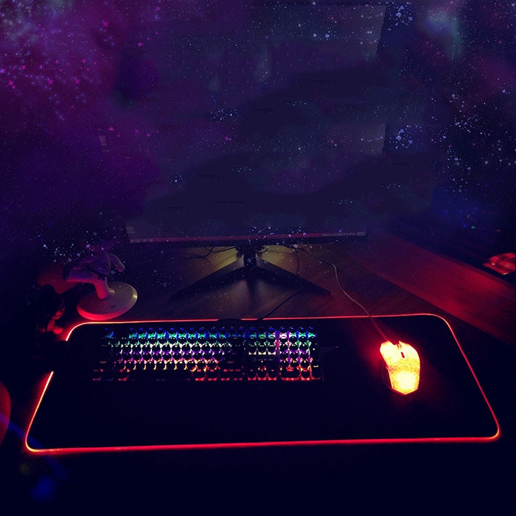 300x350x3mm F-01 Rubber Thermal Transfer RGB Luminous Non-Slip Mouse Pad(Vast Starry Sky) - Mouse Pads by buy2fix | Online Shopping UK | buy2fix