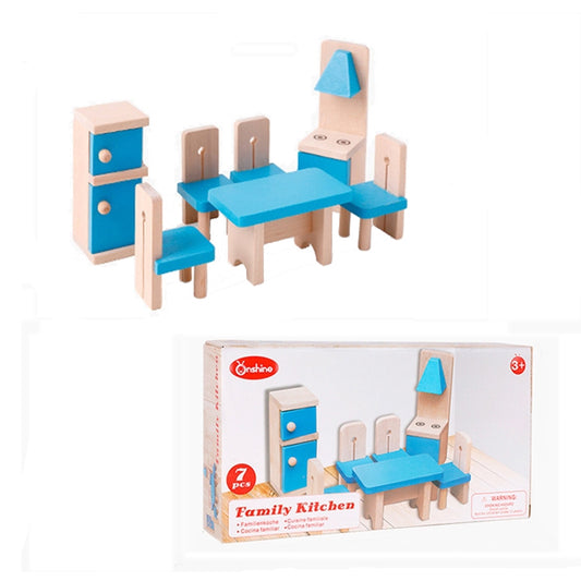 Onshine Pretend Play Scene DIY Role Playing Wooden Furniture Accessories, Style: Kitchen - Pretend Play Toys by buy2fix | Online Shopping UK | buy2fix