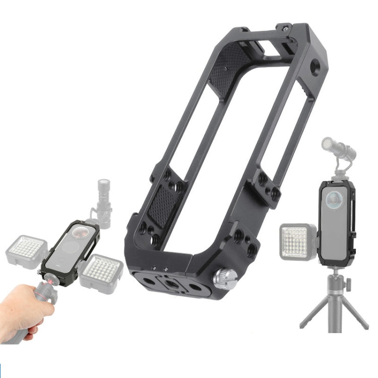 KF42730 For Insta360 One X-2 Metal Camera Vertical Cage Protection Frame with Cold Shoe - DJI & GoPro Accessories by buy2fix | Online Shopping UK | buy2fix