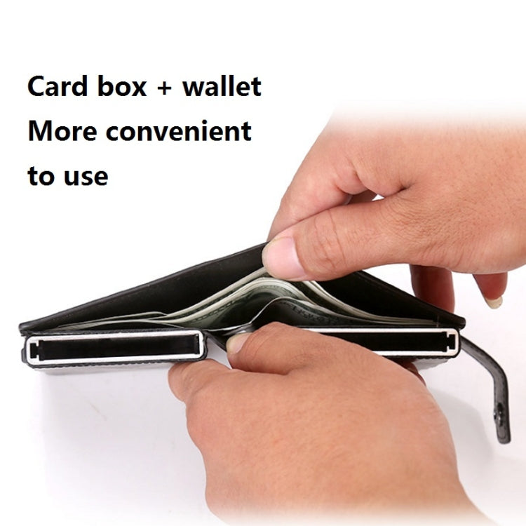 Dual Card Aluminum Alloy Card Box RFID Anti-Theft Wallet(Mad Horse Black) - Home & Garden by buy2fix | Online Shopping UK | buy2fix