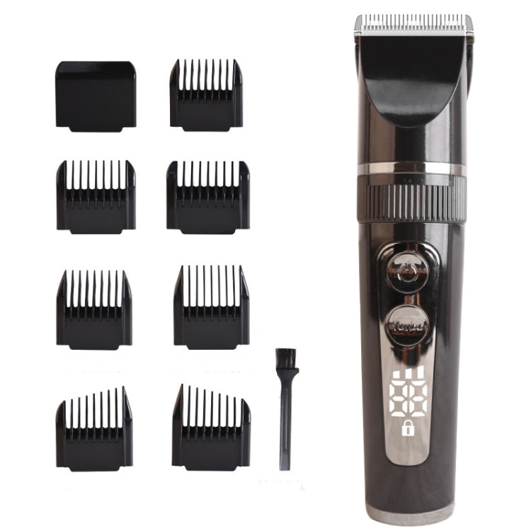 BF-868 LCD Digital Display Electric Hair Clipper Baby Children Adult Electric Hair Clipper Set(Black) - Hair Trimmer by buy2fix | Online Shopping UK | buy2fix
