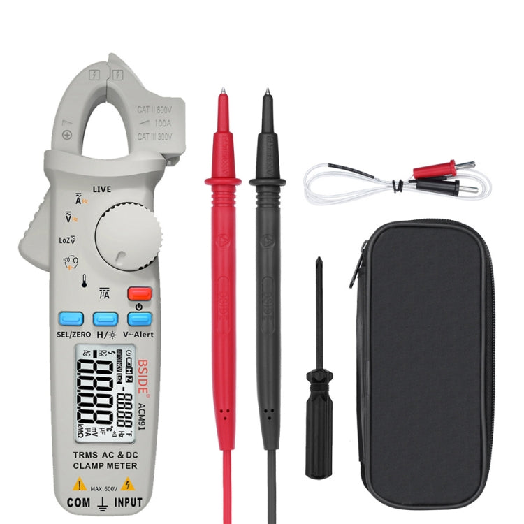 BSIDE ACM91 Digital Clamp Meter AC/DC Current 1mA True RMS Auto Range  Capacitor Tester Multimeter(Grey) - Digital Multimeter by BSIDE | Online Shopping UK | buy2fix