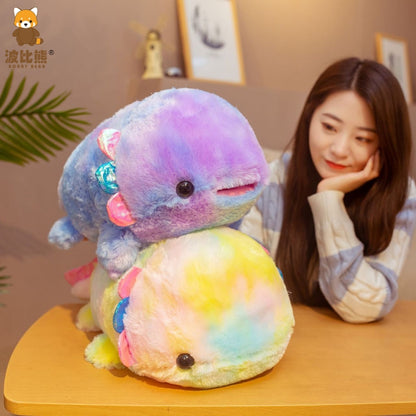 3 PCS Rainbow Color Doll Fish Plush Toy 40cm 0.25kg(Rainbow Yellow) - Soft Toys by buy2fix | Online Shopping UK | buy2fix