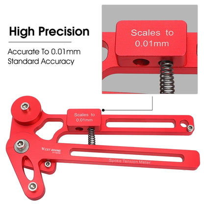 WEST BIKING  Bicycle Spoke Tension Tester Precision Spokes Checker Bike Indicator Meter Tensiometer(Red) - Others by WEST BIKING | Online Shopping UK | buy2fix