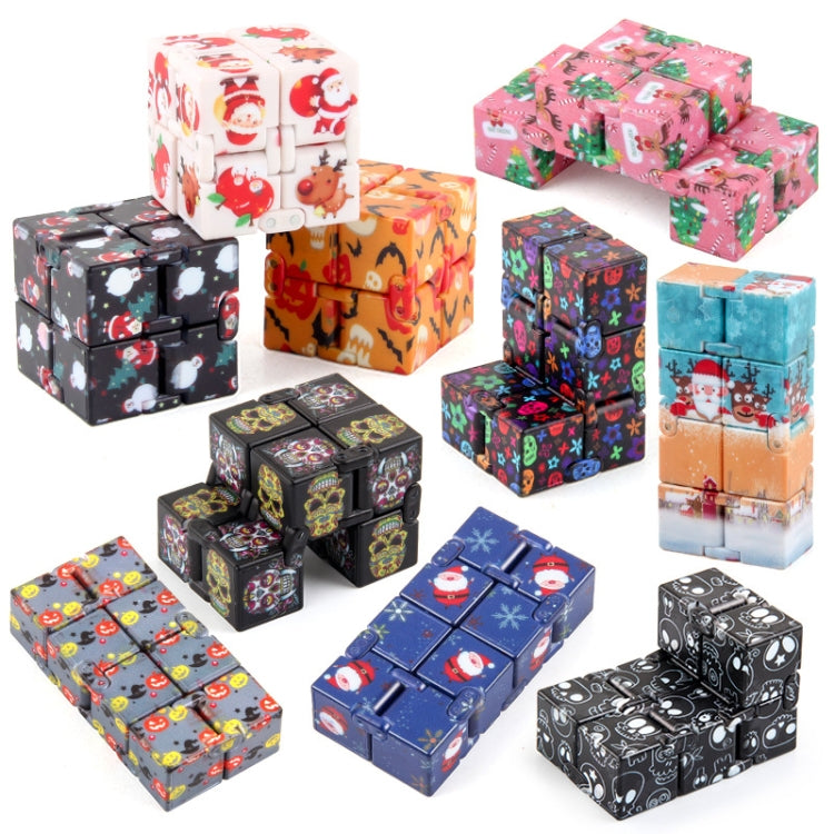 3 PCS Infinite Magic Cube Halloween & Christmas Theme Decompression Pocket Cube Second Order Cube Toy(No.335K-6 Pumpkin Gray) - Magic Cubes by buy2fix | Online Shopping UK | buy2fix