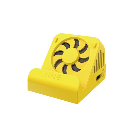 IINE Portable Video Conversion Base With Fan Cooling HDMI Video Converter For Nintendo Switch(Yellow-L391) - Holder by IINE | Online Shopping UK | buy2fix
