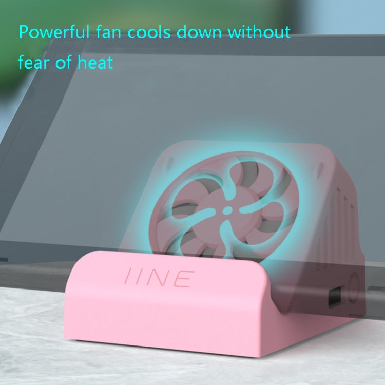 IINE Portable Video Conversion Base With Fan Cooling HDMI Video Converter For Nintendo Switch(Yellow-L391) - Holder by IINE | Online Shopping UK | buy2fix