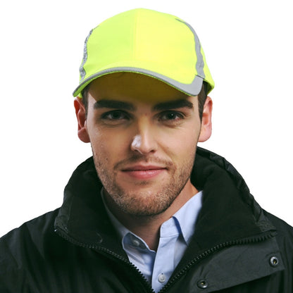 Reflective Safety Baseball Cap Breathable Construction Site Outdoor Construction Mesh Cap, Colour: Fluorescent Yellow - Workplace Safety Supplies by buy2fix | Online Shopping UK | buy2fix