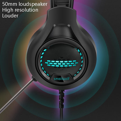 Smailwolf AK3 Headset Game Headphones Wired Luminous Desktop Computer Headset, Style: 3.5mm Double Plug - Multimedia Headset by buy2fix | Online Shopping UK | buy2fix