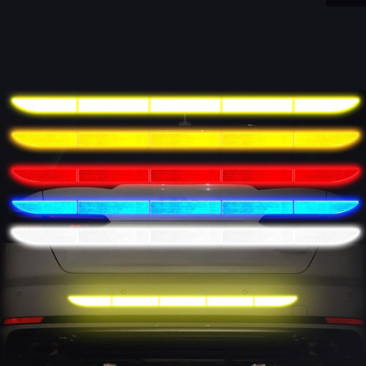 5 Sets Car Trunk Reflective Decorative Strip Anti-Scratch Car Tail Warning Decorative Stickers(Red) - In Car by buy2fix | Online Shopping UK | buy2fix