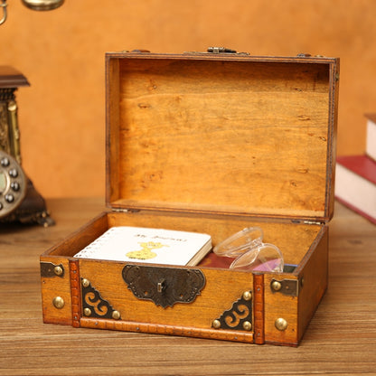 Antique Distressed Cosmetic Storage Box Dressing Table Props For Shooting Scenes，Specification： 6281-01GK10 Red + Password Lock - Camera Accessories by buy2fix | Online Shopping UK | buy2fix