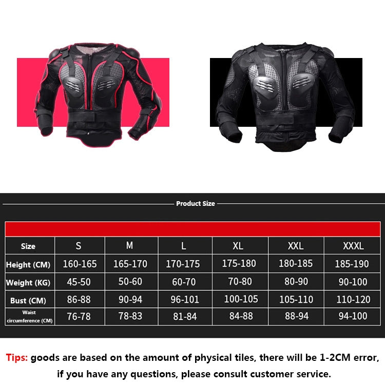 GHOST RACING F060 Motorcycle Armor Suit Riding Protective Gear Chest Protector Elbow Pad Fall Protection Suit, Size: L(Black) - Protective Gear by GHOST RACING | Online Shopping UK | buy2fix