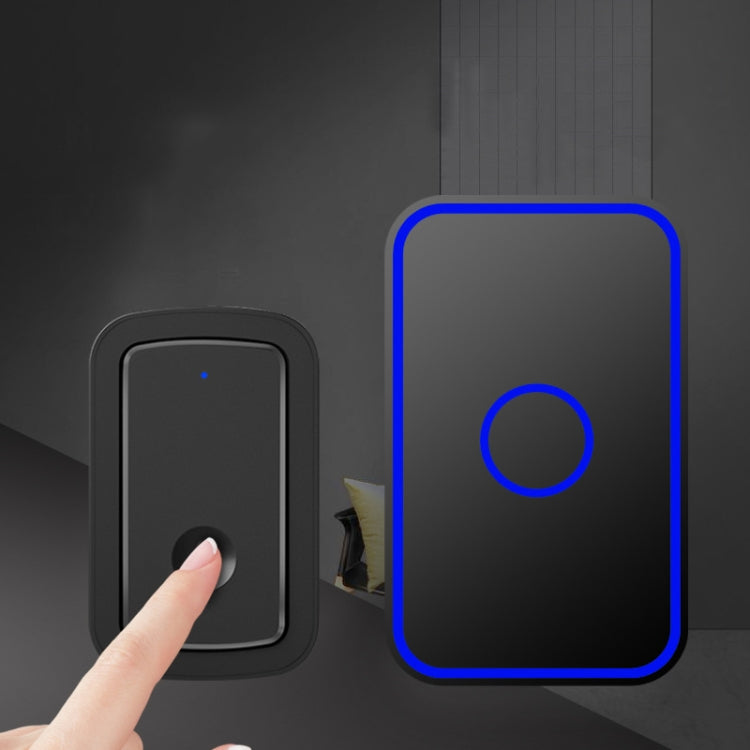 CACAZI A19 1 For 5 Wireless Music Doorbell without Battery, Plug:US Plug(Black) - Security by CACAZI | Online Shopping UK | buy2fix