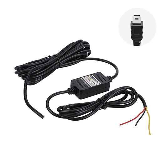 H516 Recording Step-down Line Shrinkage Video Car Charger Line Parking Monitoring Three-Core Power Cord, Model: Without Fuse(Mini Straight) - In Car by buy2fix | Online Shopping UK | buy2fix
