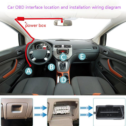 H507 Driving Recorder OBD Step-down Line Car ACC Three-Core Power Cord 12/24V To 5V 3A Low Pressure Protection Line, Specification: Mini Right Elbow - In Car by buy2fix | Online Shopping UK | buy2fix