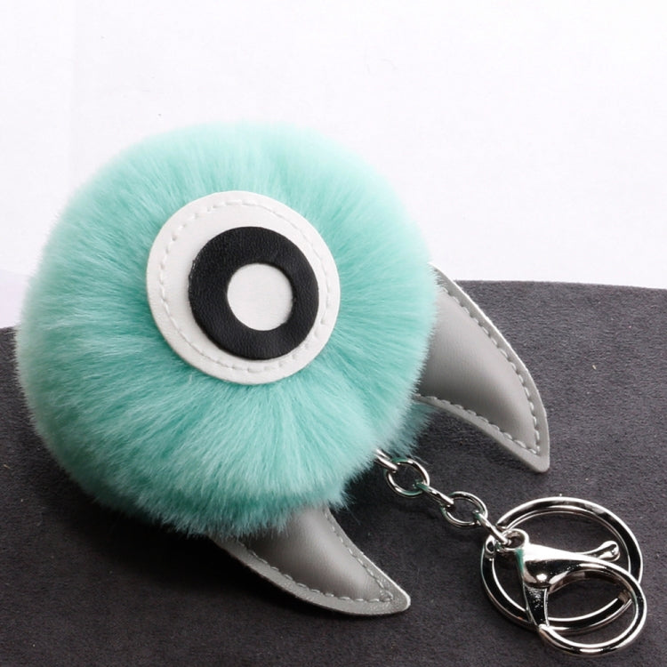 3 PCS Cartoon Croissant Hair Ball Keychain Pendant Bag Car Pendant(Wine Red) - Key Rings by buy2fix | Online Shopping UK | buy2fix