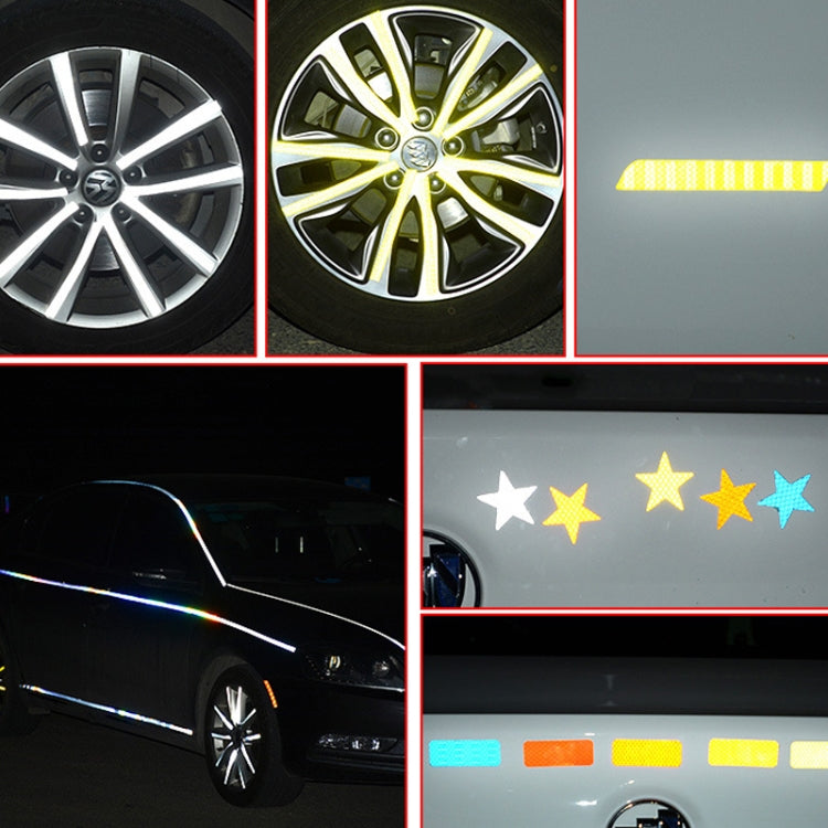 2 Sets Motorcycle Bicycle Lahua Reflective Sticker Children Balance Scooter Luminous Reflective Decorative Sticker(Five-angle Star White) - Decorative Accessories by buy2fix | Online Shopping UK | buy2fix