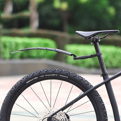 WEST BIKING Mountain Bike Retractable Folding Mudguards(Black) - Outdoor & Sports by buy2fix | Online Shopping UK | buy2fix