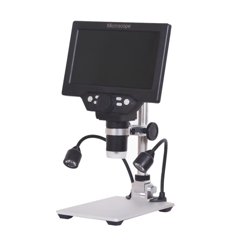 G1200D 7 Inch LCD Screen 1200X Portable Electronic Digital Desktop Stand Microscope(EU Plug With Battery) - Consumer Electronics by buy2fix | Online Shopping UK | buy2fix