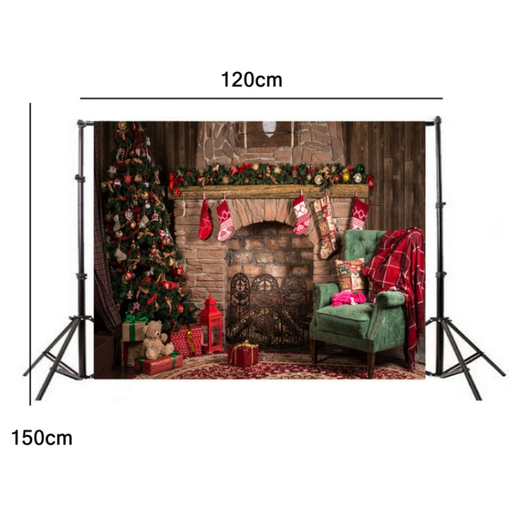 2.1m x 1.5m 3D Christmas Fireplace Studio Background Cloth - Camera Accessories by buy2fix | Online Shopping UK | buy2fix