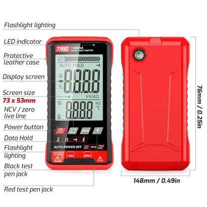 TASI TA804A Auto Digital Intelligent Multimeter OHM NCV Voltage Meter - Digital Multimeter by TASI | Online Shopping UK | buy2fix