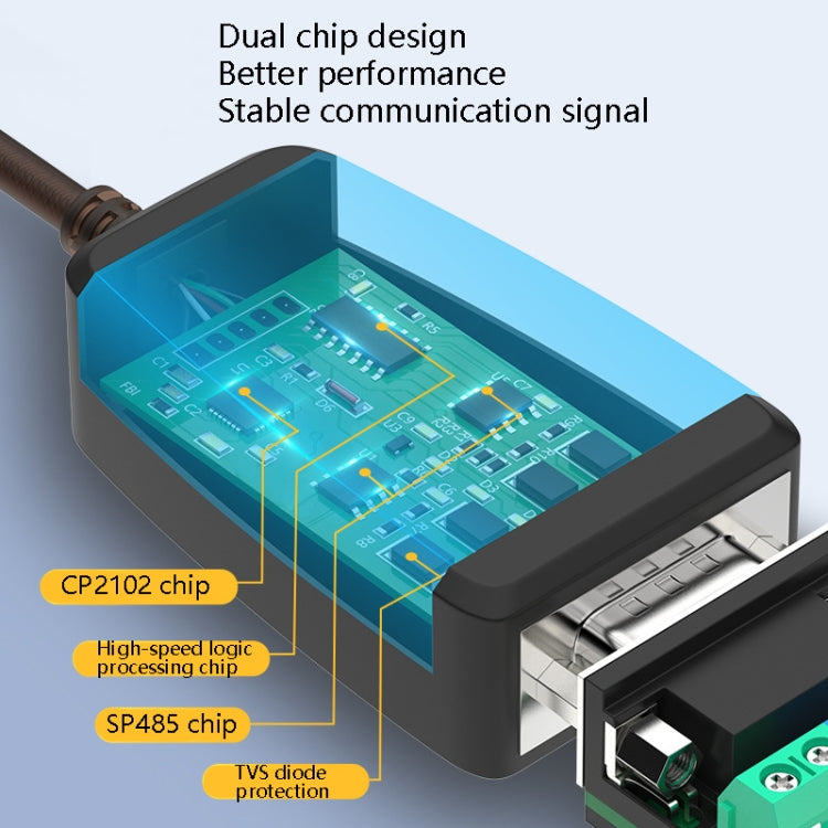 DTECH DT-5019 USB to RS485 / RS422 Conversion Cable, FT232 Chip, Length: 0.5m - RS485 / RS232 Series by DTECH | Online Shopping UK | buy2fix